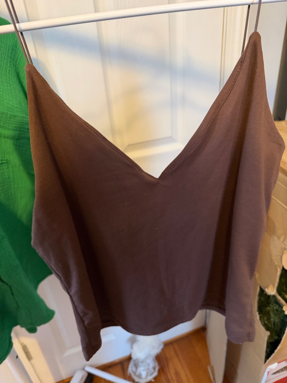 gaze Brown V-Neck Camisole Tank Top